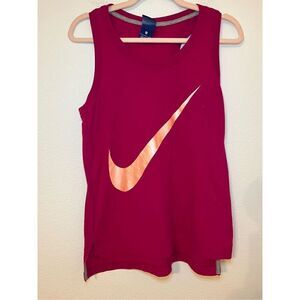 Nike Dri -Fit Magenta Swoosh Racerback Tank Top